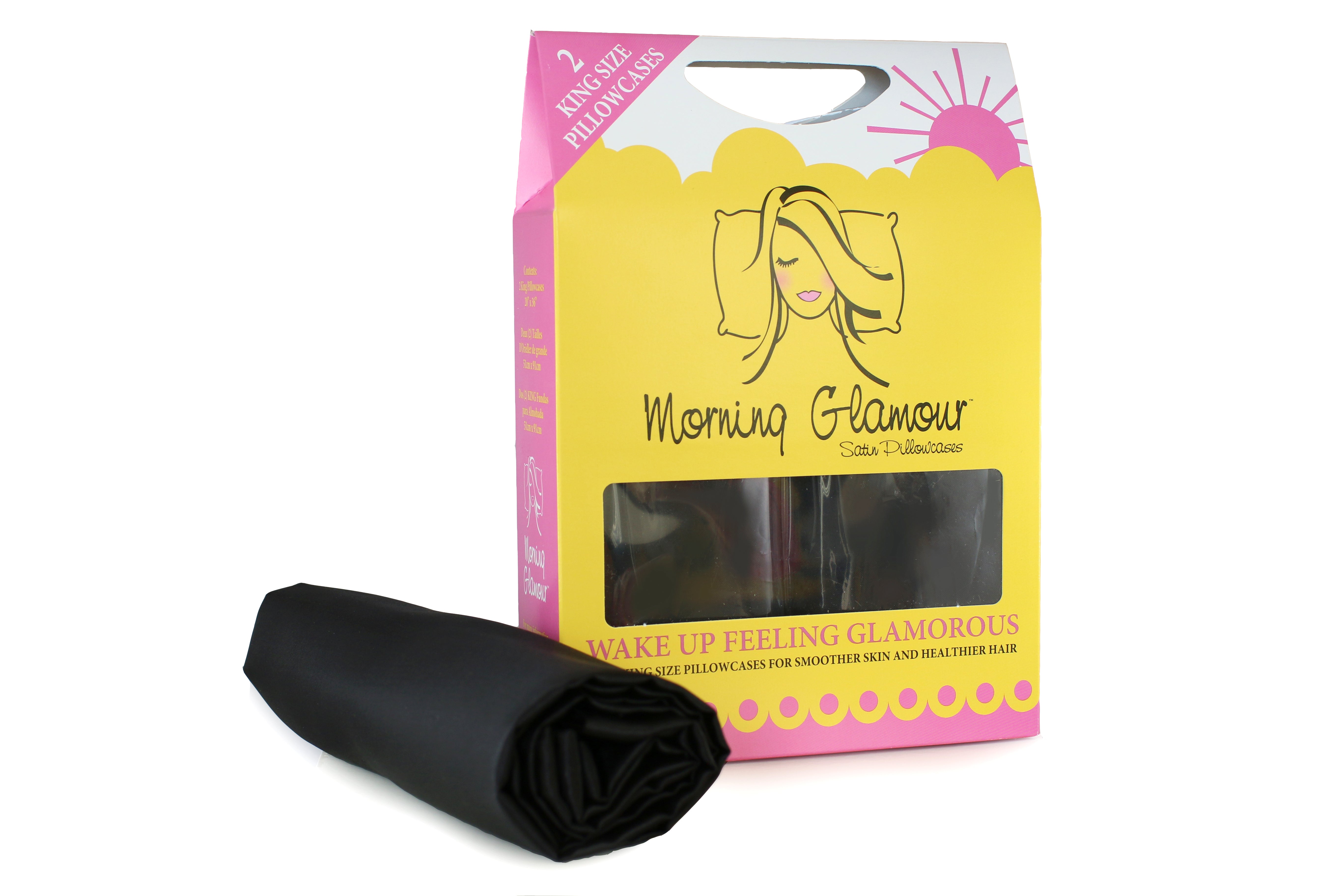 King-Sized Satin Pillowcase 2PK-For smoother skin and healthier hair