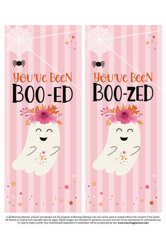 Halloween BOO-ED and BOO-zed FREE printable