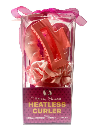 4pc Heatless Satin Curler Gift Set with bow and gift tag