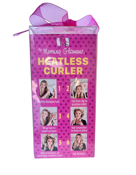 4pc Heatless Satin Curler Gift Set with bow and gift tag