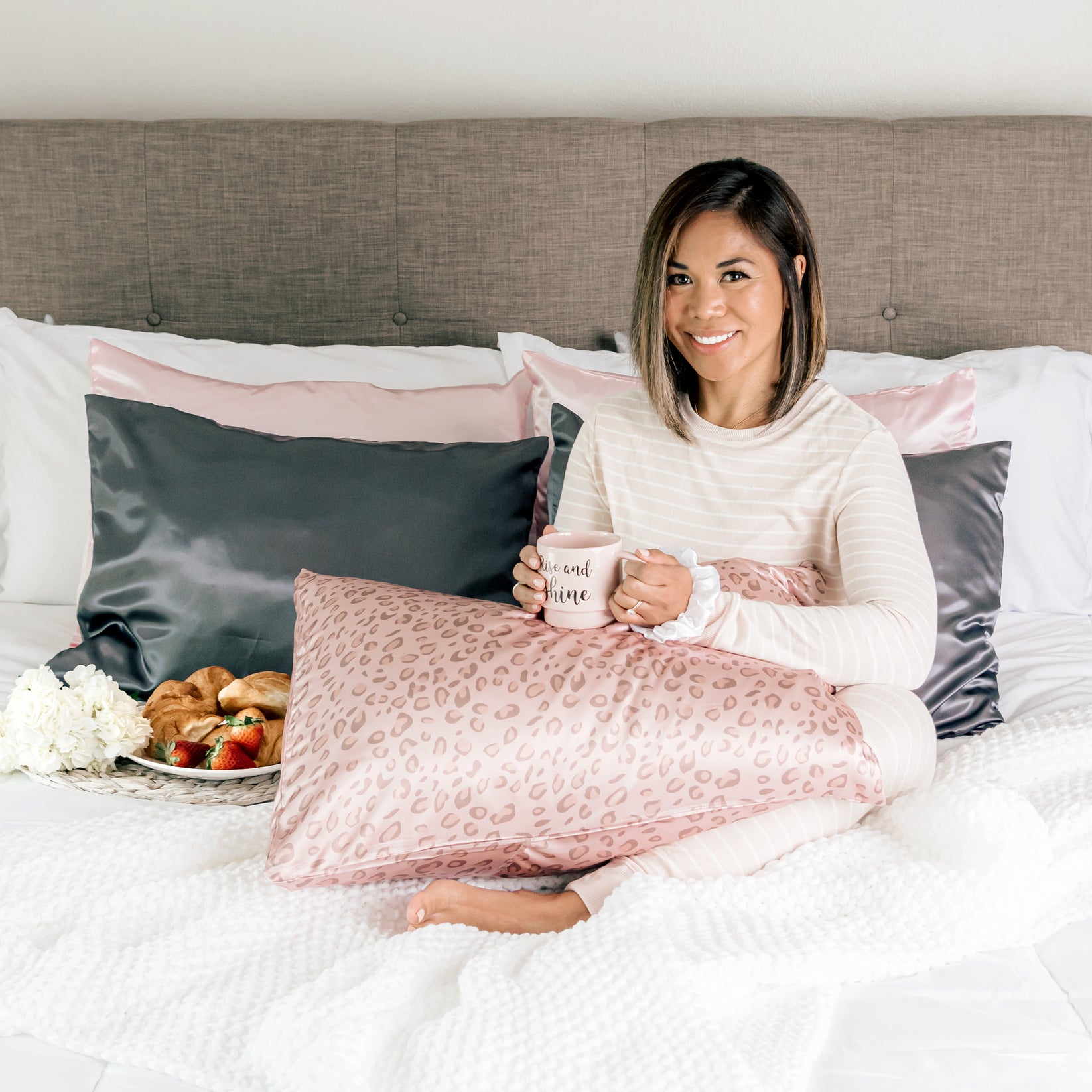 Satin Pillowcase Standard/Queen 2PK (multiple print options)